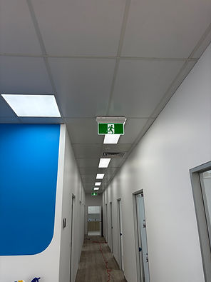 Emergency and exit lighting medical commercial project fit out electrical contractor kilmore