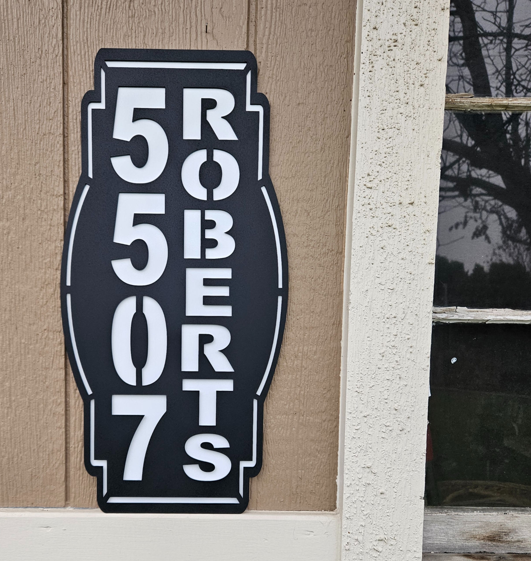 Double Layer Custom Address Sign 4D
