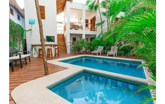 Beachfront property with freshwater pool