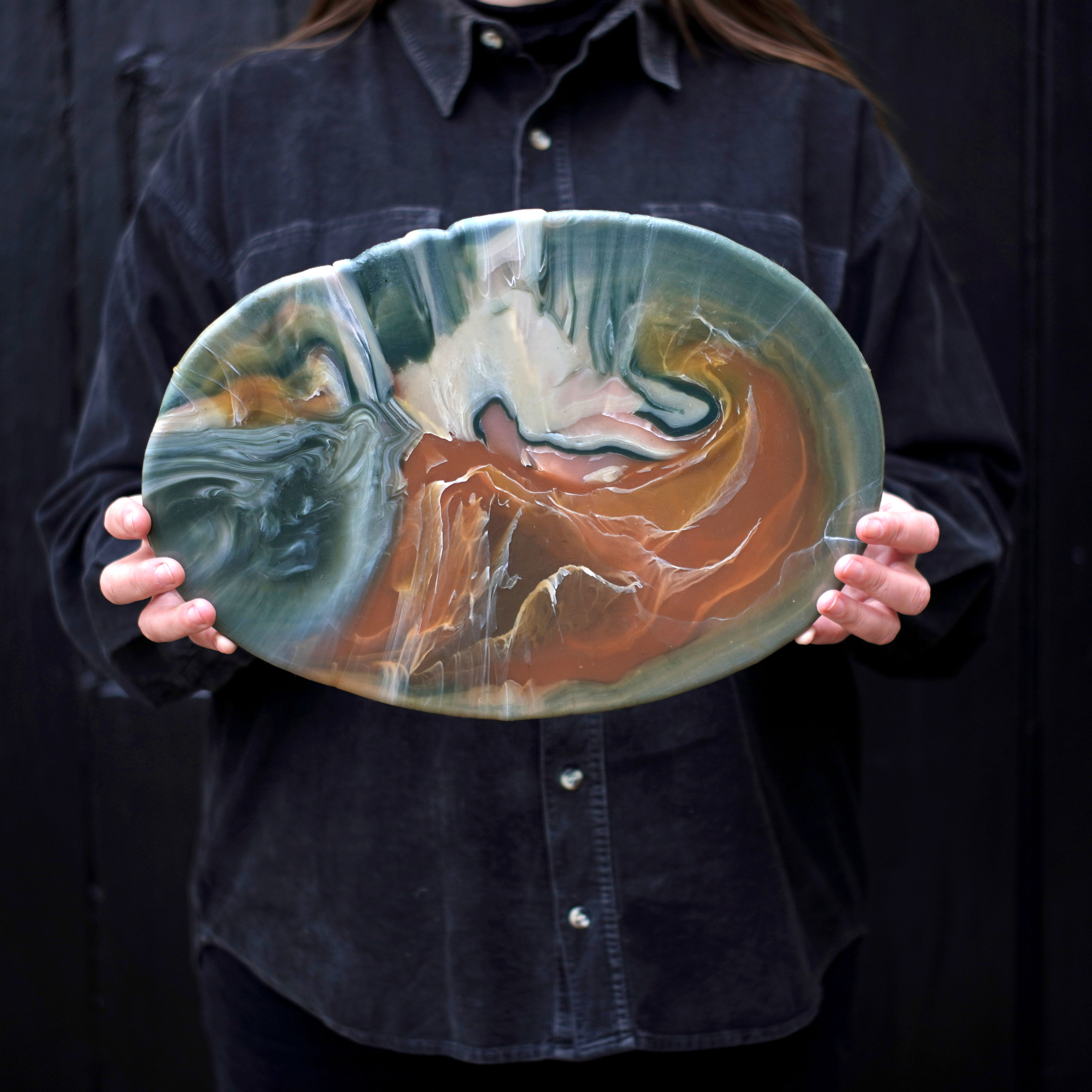 Recycled Plastic Marbled Natural Edge Board - No. 218