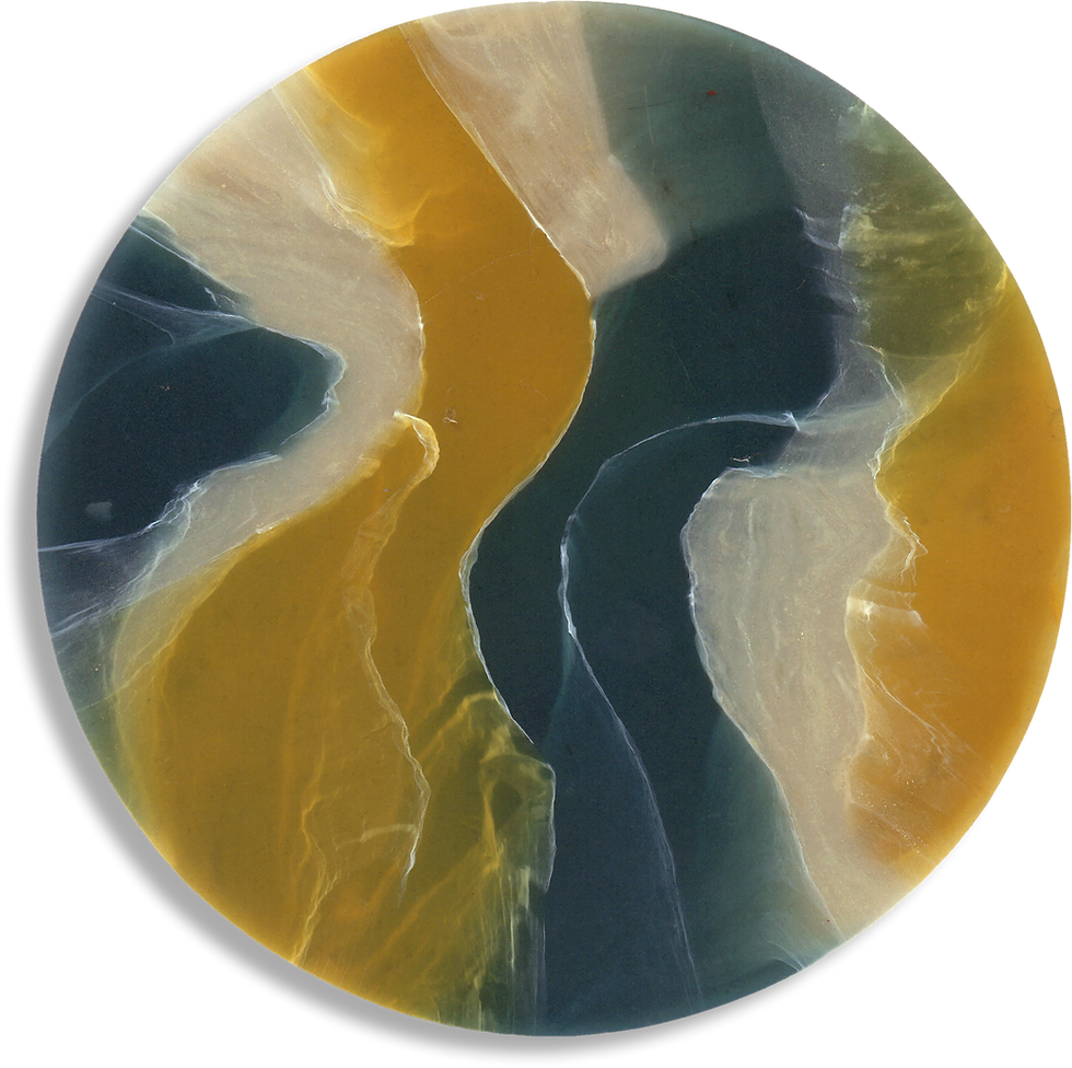 Thumbnail: Seconds - Recycled Plastic Marbled Coaster - Sand Ocean/Sun