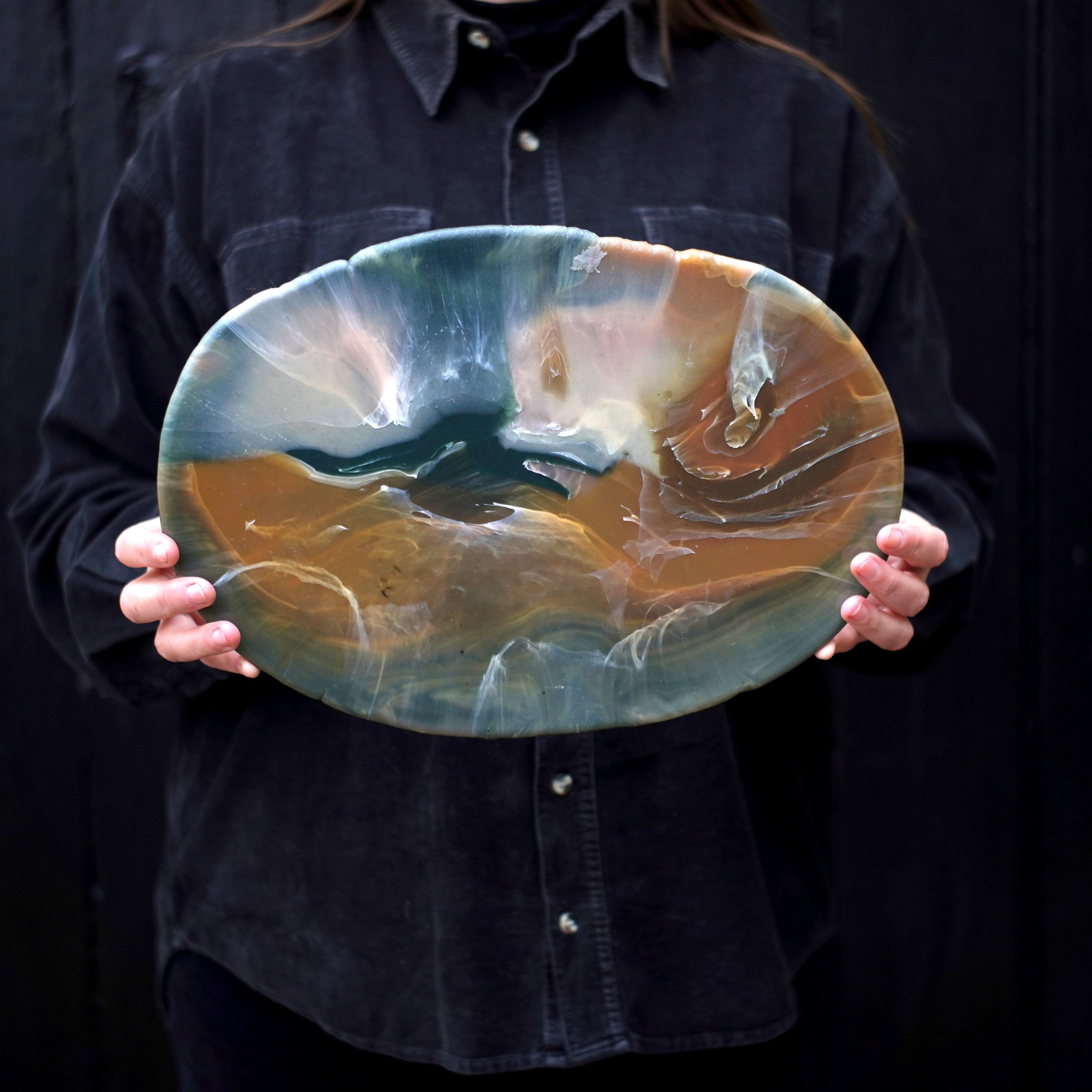 Recycled Plastic Marbled Natural Edge Board - No. 219