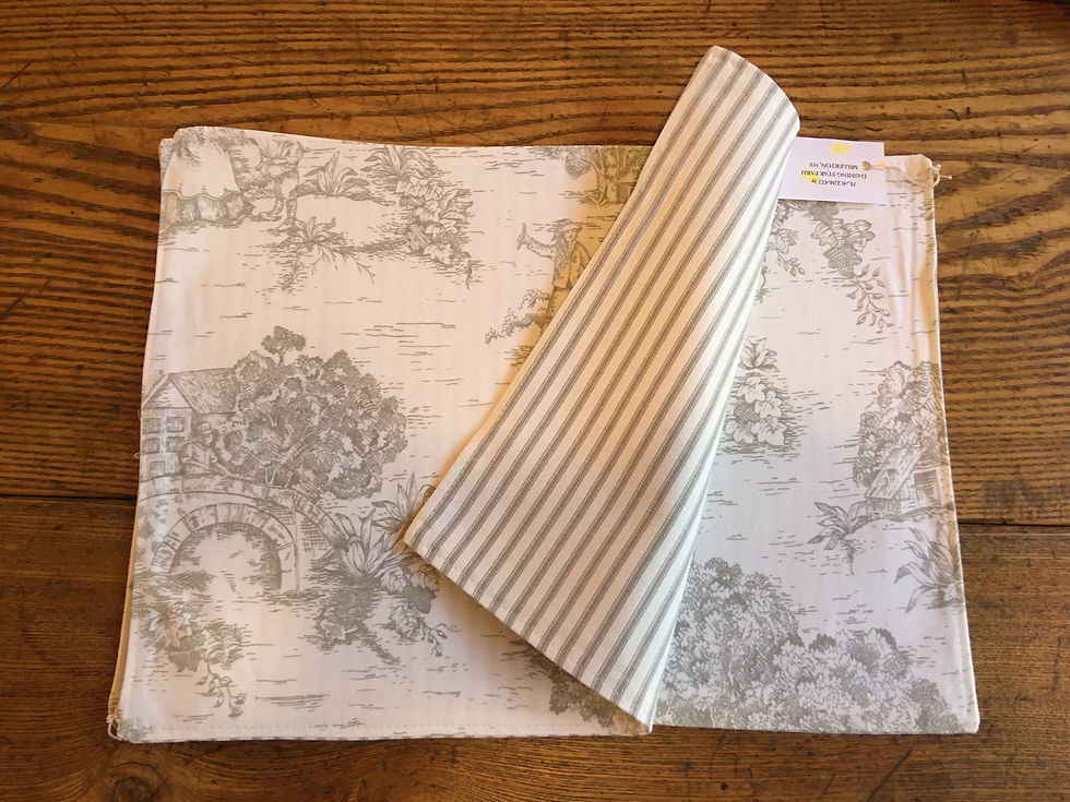 Thumbnail:  ticking toile placemats