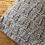 Thumbnail: Handknit Covered Wool Throw Pillows light gray detail