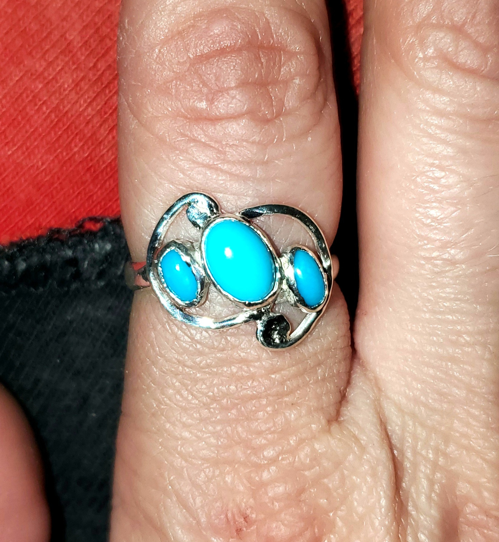 Sleeping Beauty Turquoise set in Sterling Silver 