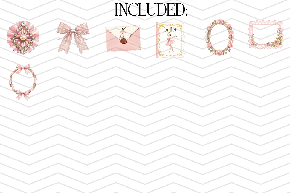 Thumbnail: Blush Ballet Theater Clipart Bundle, Ornate Stage Dance Performance PNGs