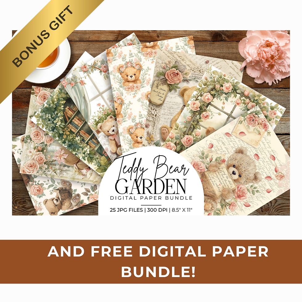 Thumbnail: Teddy Bear Seasons Clipart Bundle, Spring Summer Autumn Watercolor Bear PNGs
