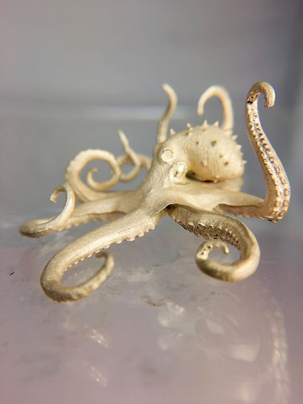 custom gold octopus statuette