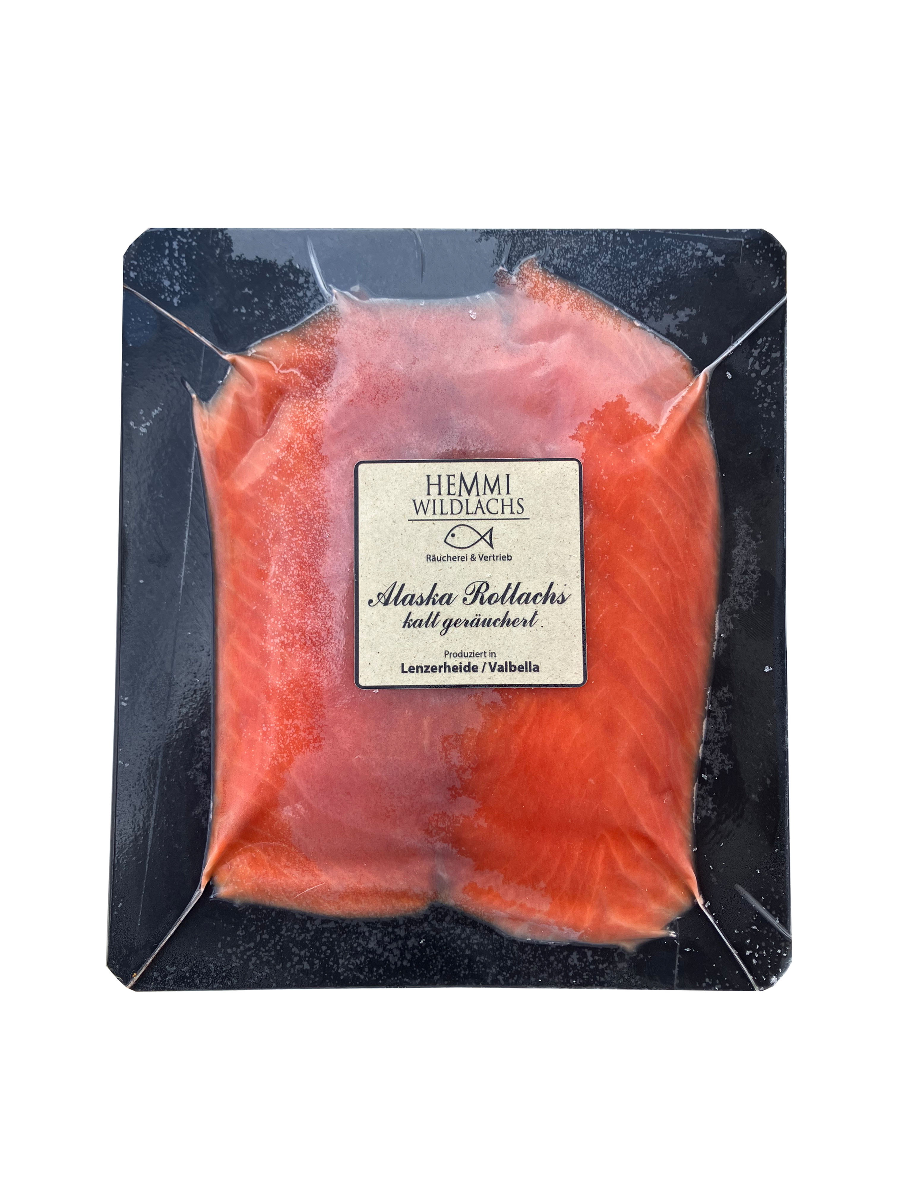 Alaska Rotlachs, Portion kalt geräuchert, geschnitten, 100g