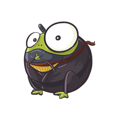 A ninja Phrog ready to deploy some action rpg music
