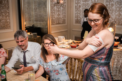 temporary tatoos at wedding reception