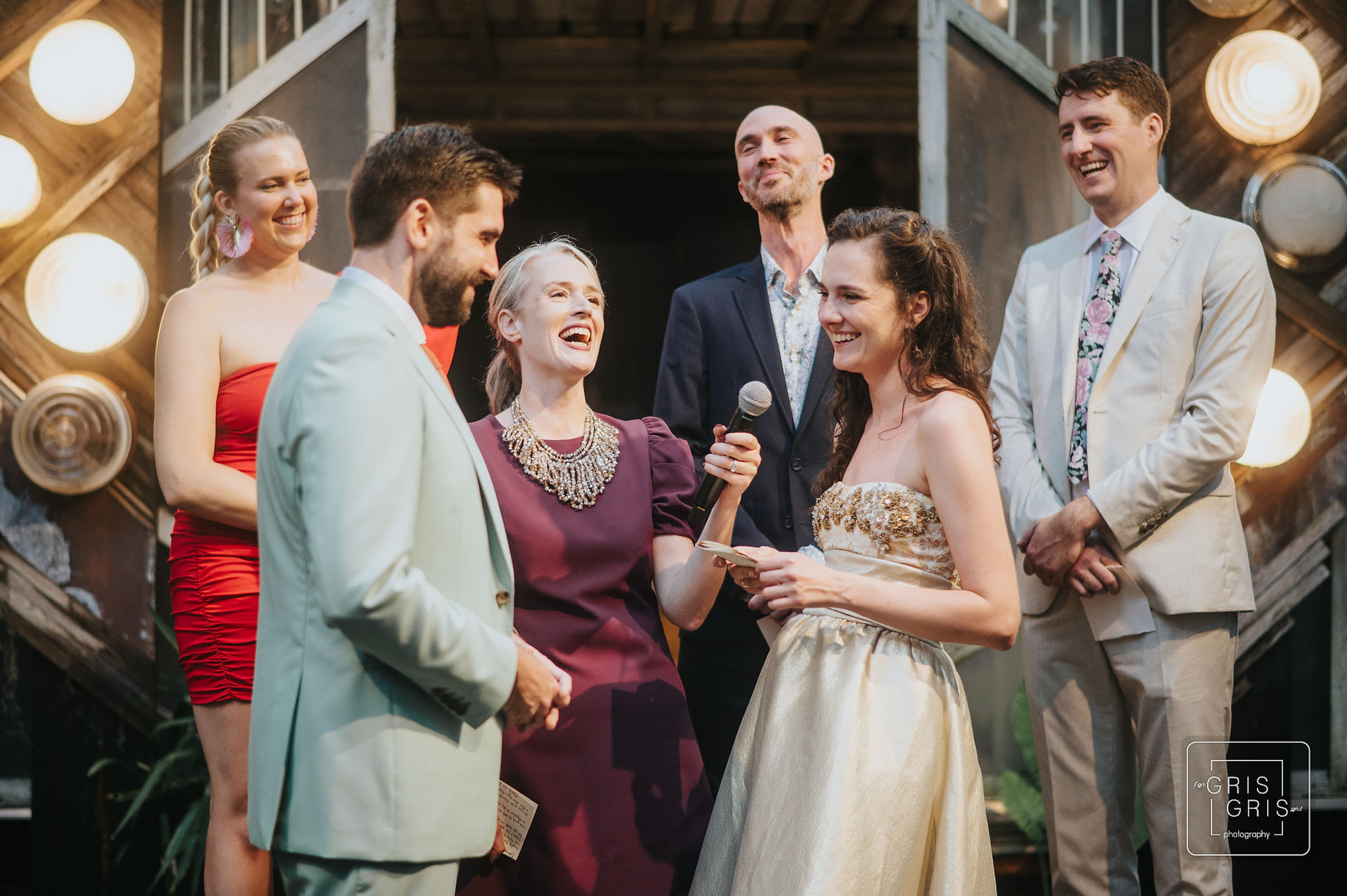 wedding vows at the music box wedding