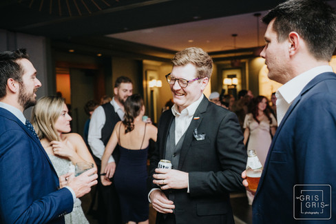 candid photo of guest having fun in new orleans wedding