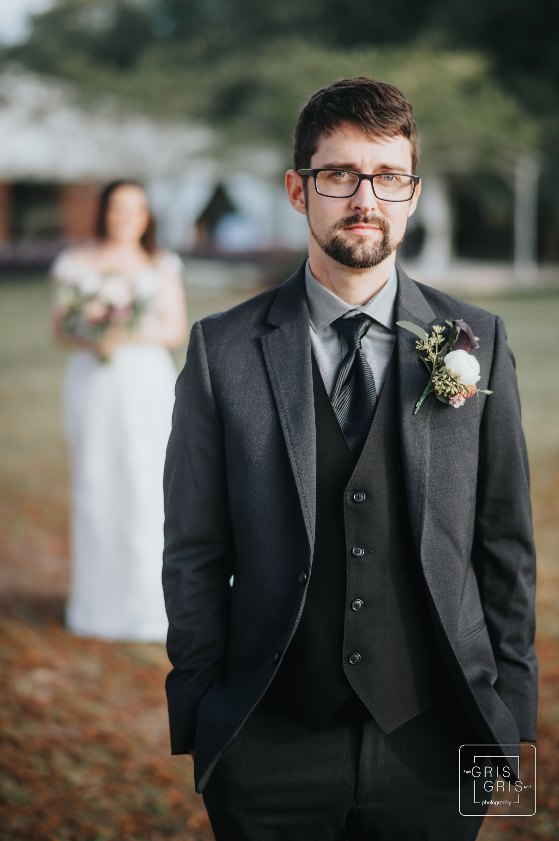 first look with groom and bride at sadie jane 