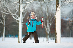 Young Boy on Skis