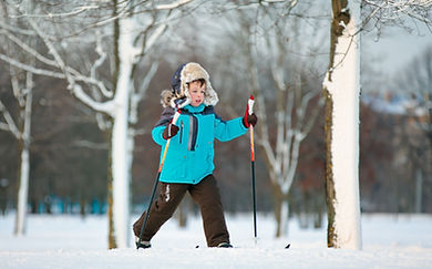 Young Boy on Skis