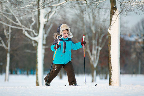Young Boy on Skis