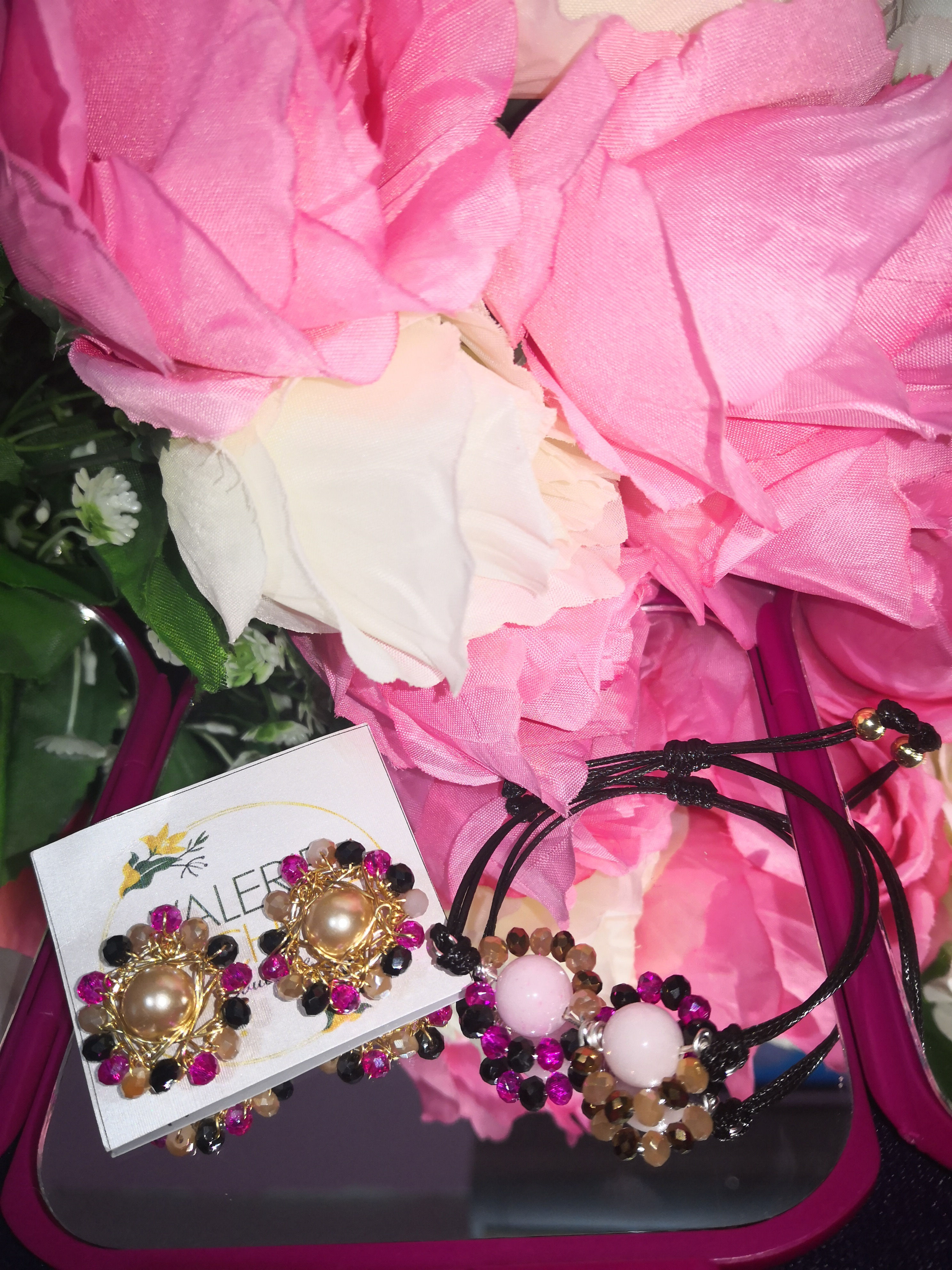 Juego de pulsera de flor