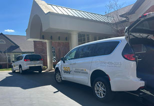 360 vans lined up to do patient discharges