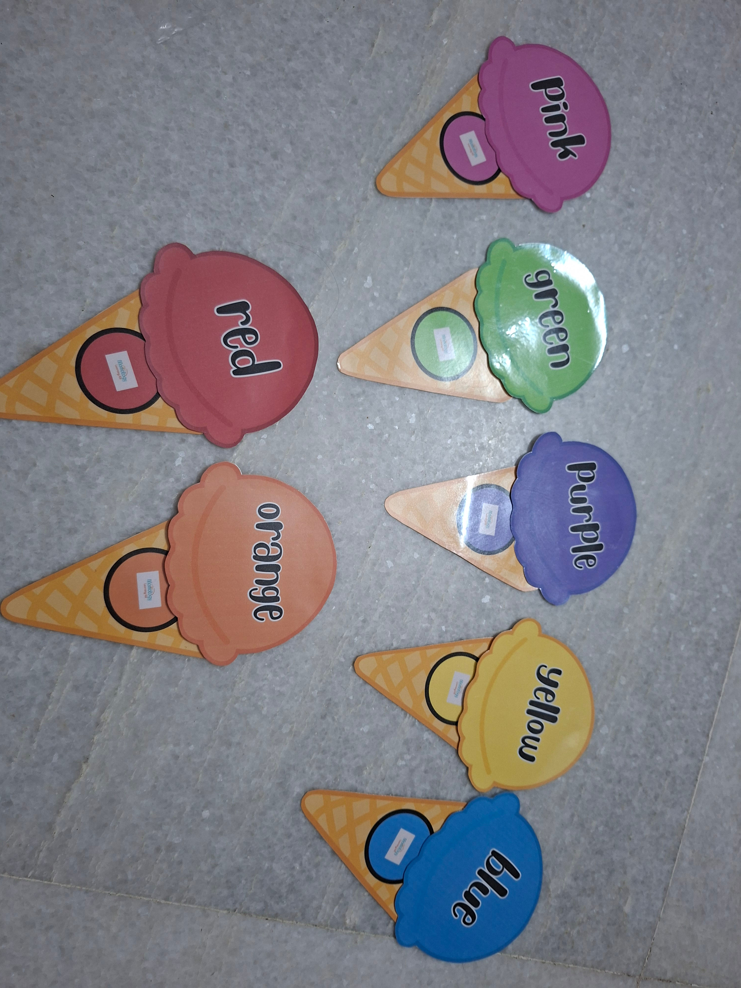 Ice cream colour sorting 