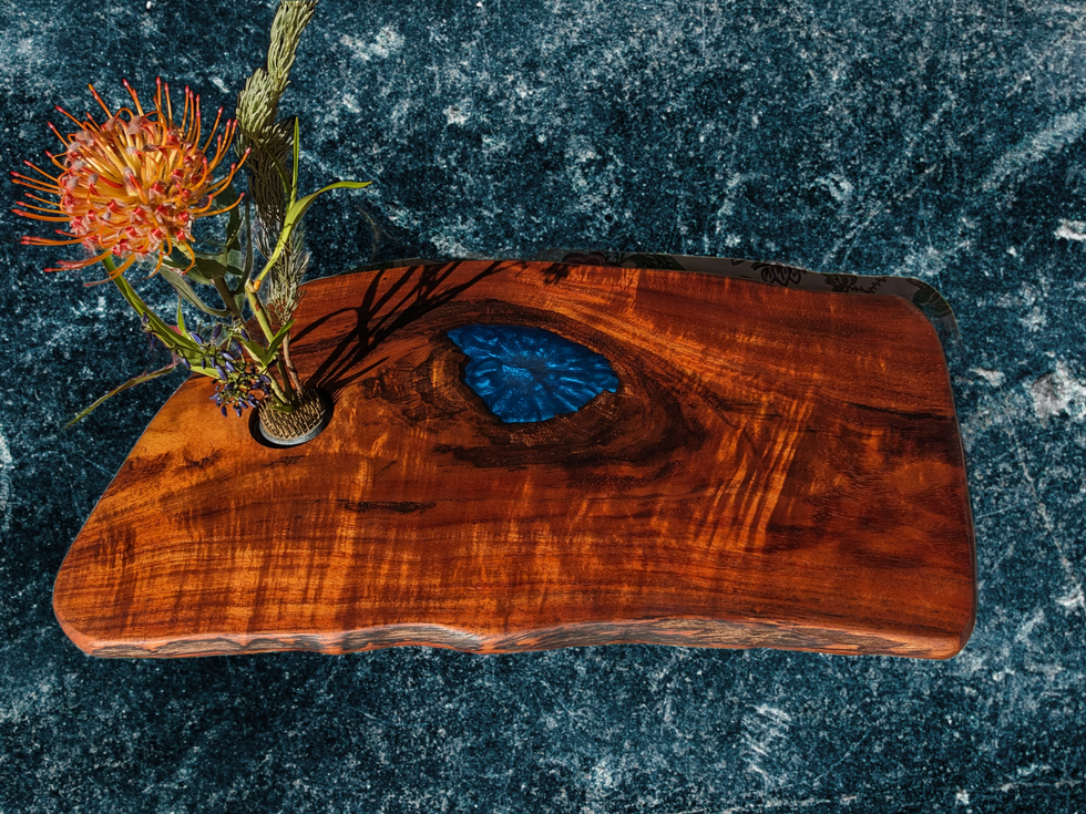 Curly Koa with flowers