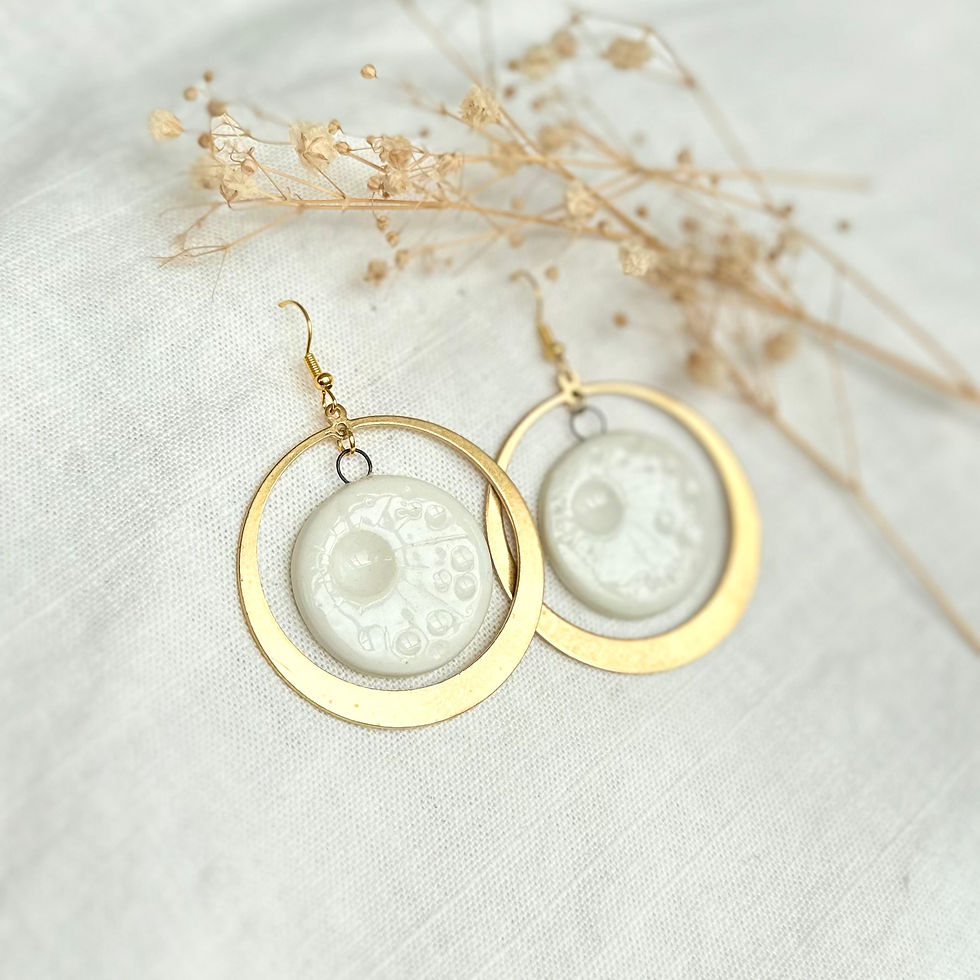 Thumbnail: Moon Ceramic Earrings