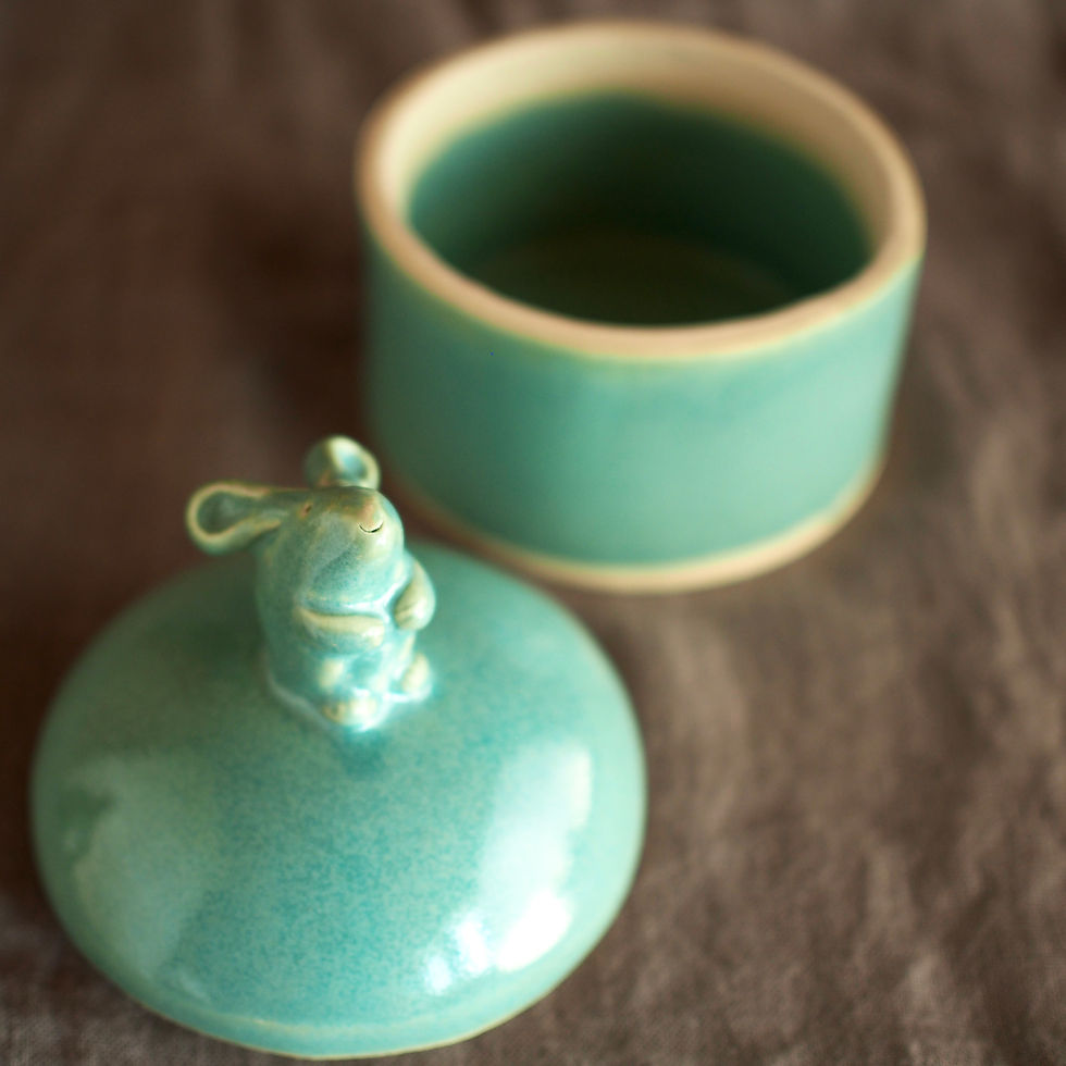 Thumbnail: Turquoise Bunny Dish