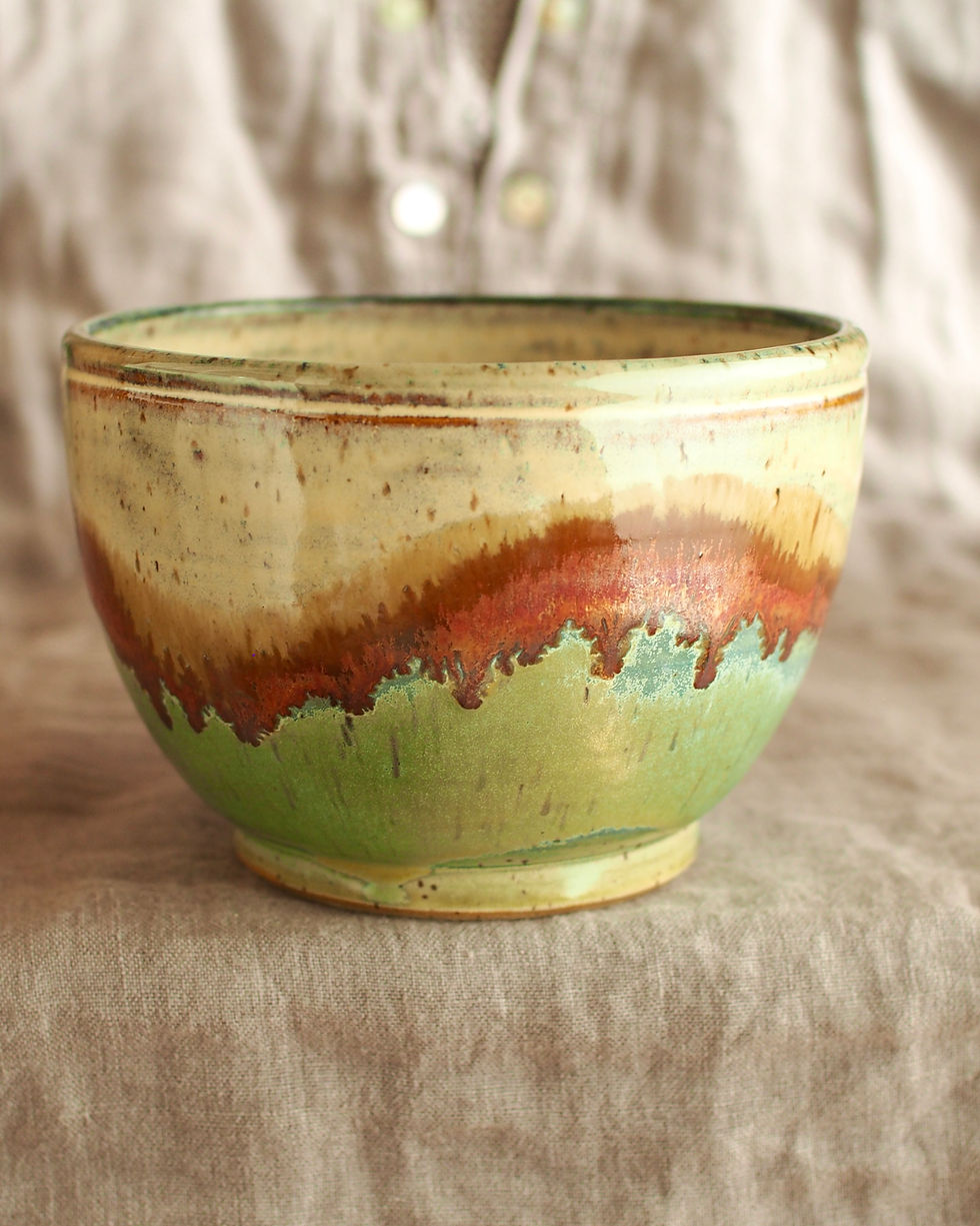 Thumbnail: Large Mountain Sunset Landscape Bowl