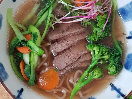 Rindsknochensuppe mit Shio-Koji Angus / beef bone broth