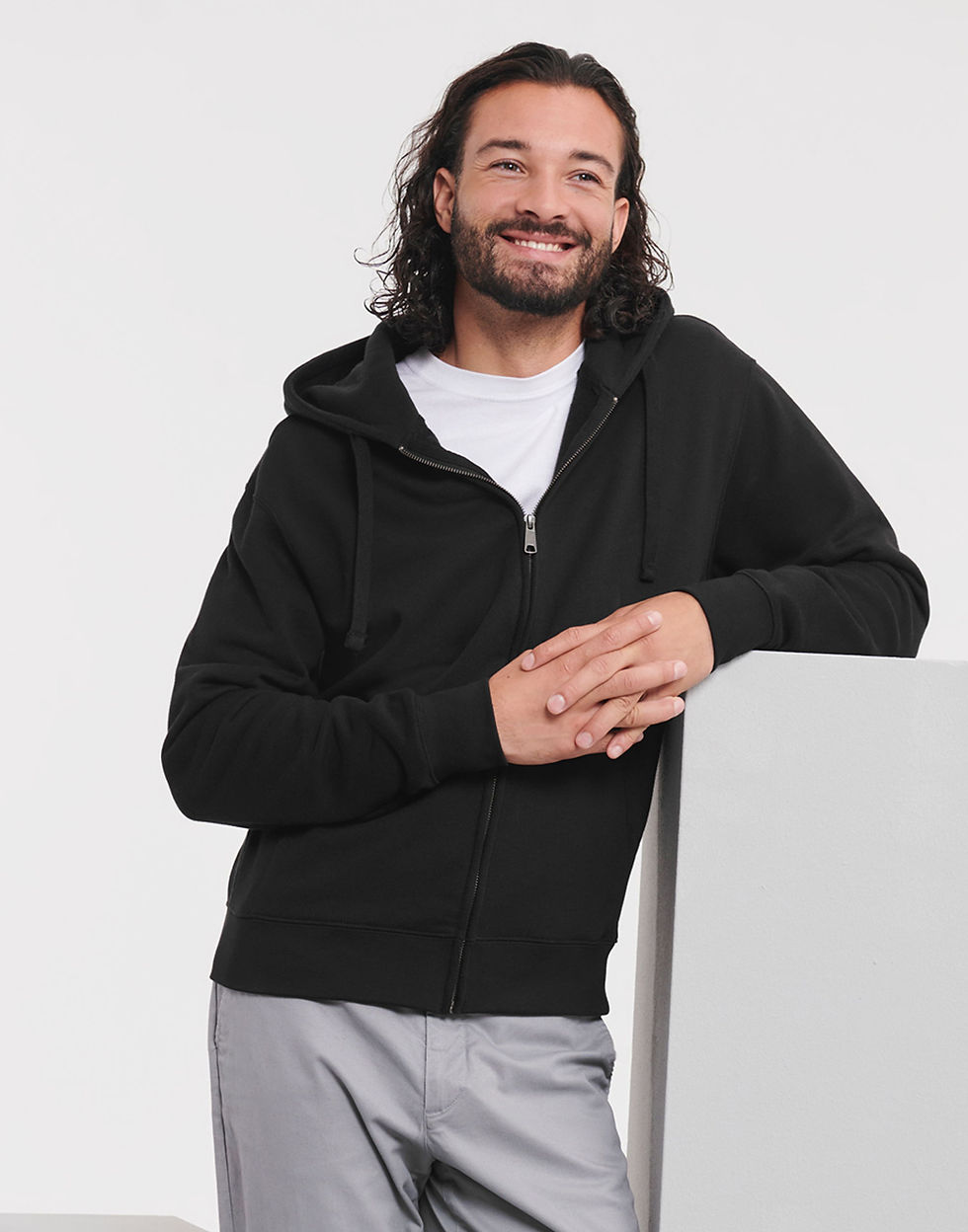 Thumbnail: Veste zippée à capuche one line