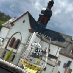 sklenička s vínem u Kloster Erbach