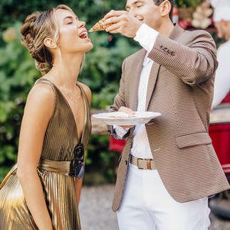 Lake Como wedding at Villa Regina Teodolinda with outdoor ceremony, Italian villa garden, and panoramic lake backdrop