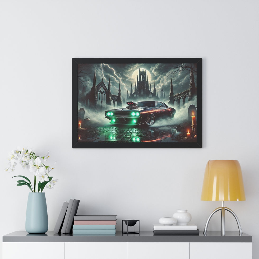 Thumbnail: "Gothic Muscle" - Framed Print