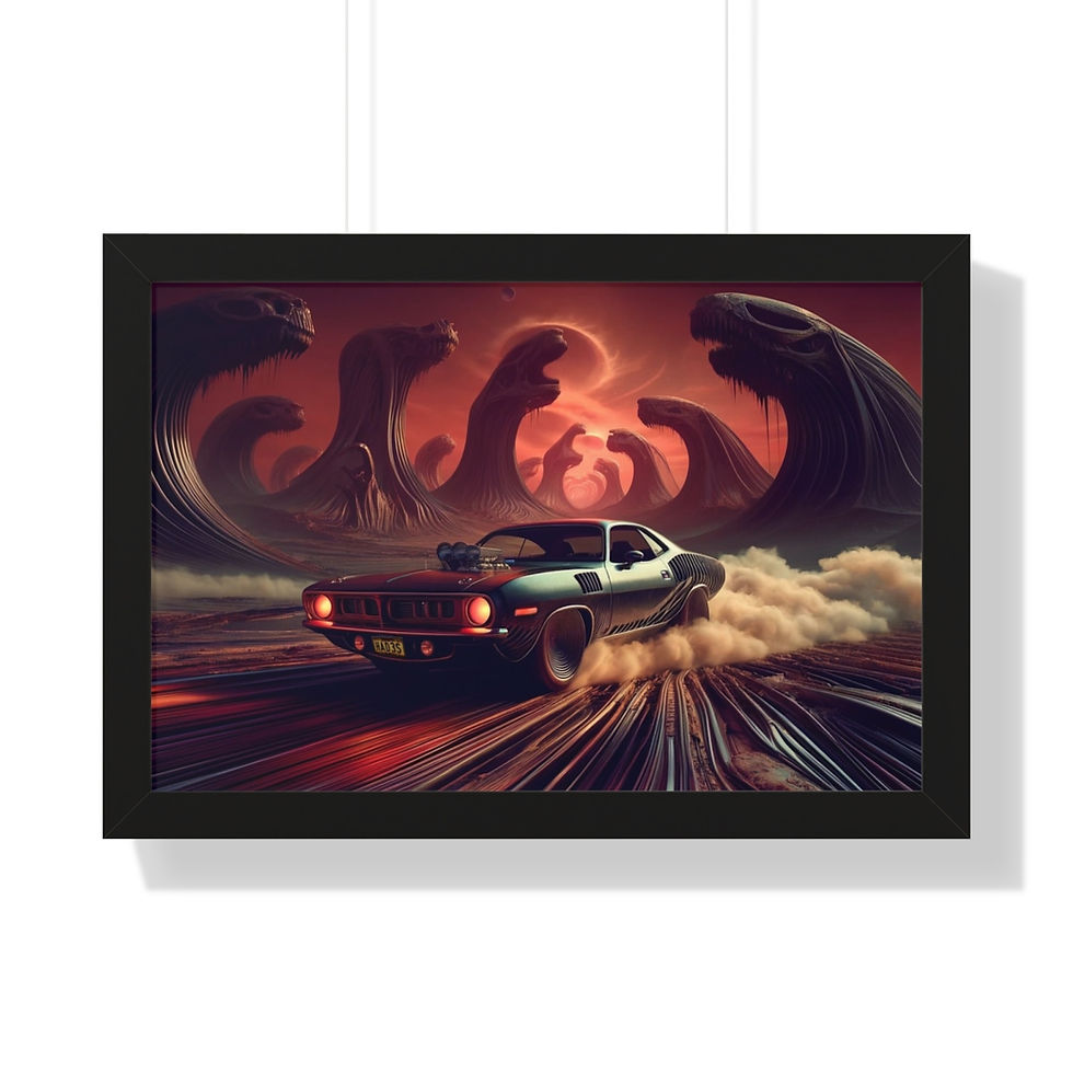 "Leviathan's Fury" - Framed Print