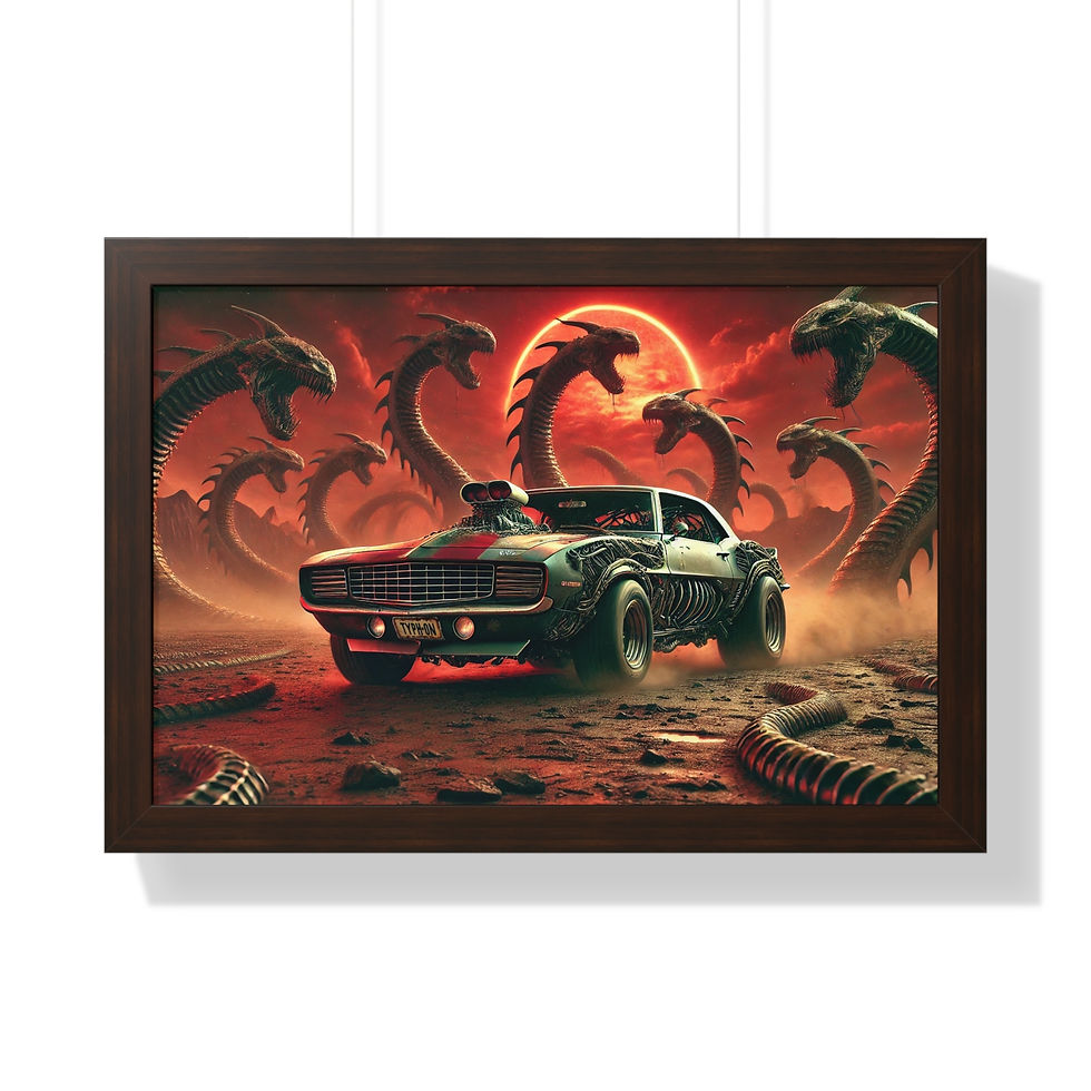 Thumbnail: "Snake Pit Camaro" - Framed Print