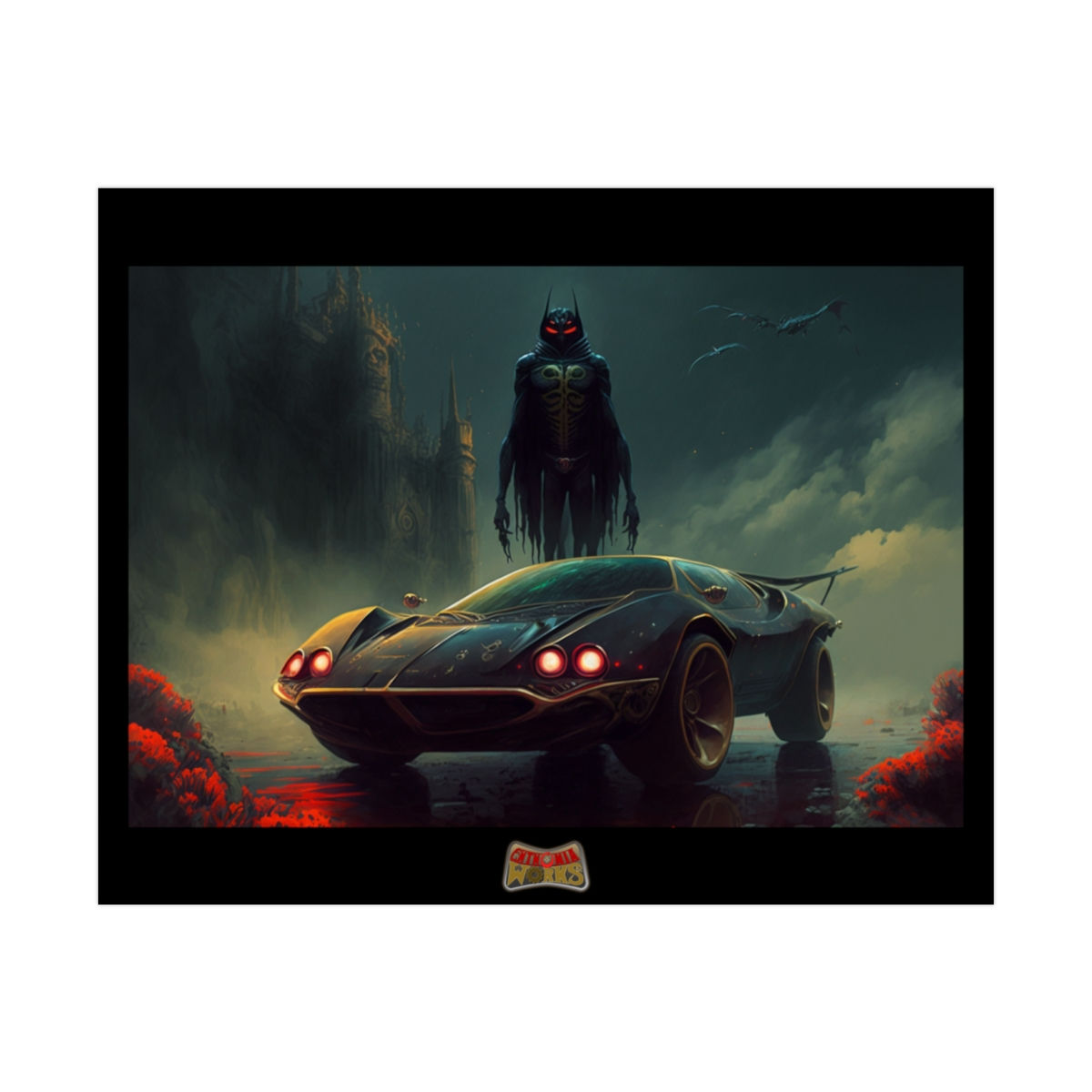 Sinister Steeds - "Spectral Speedster" - Rolled Poster