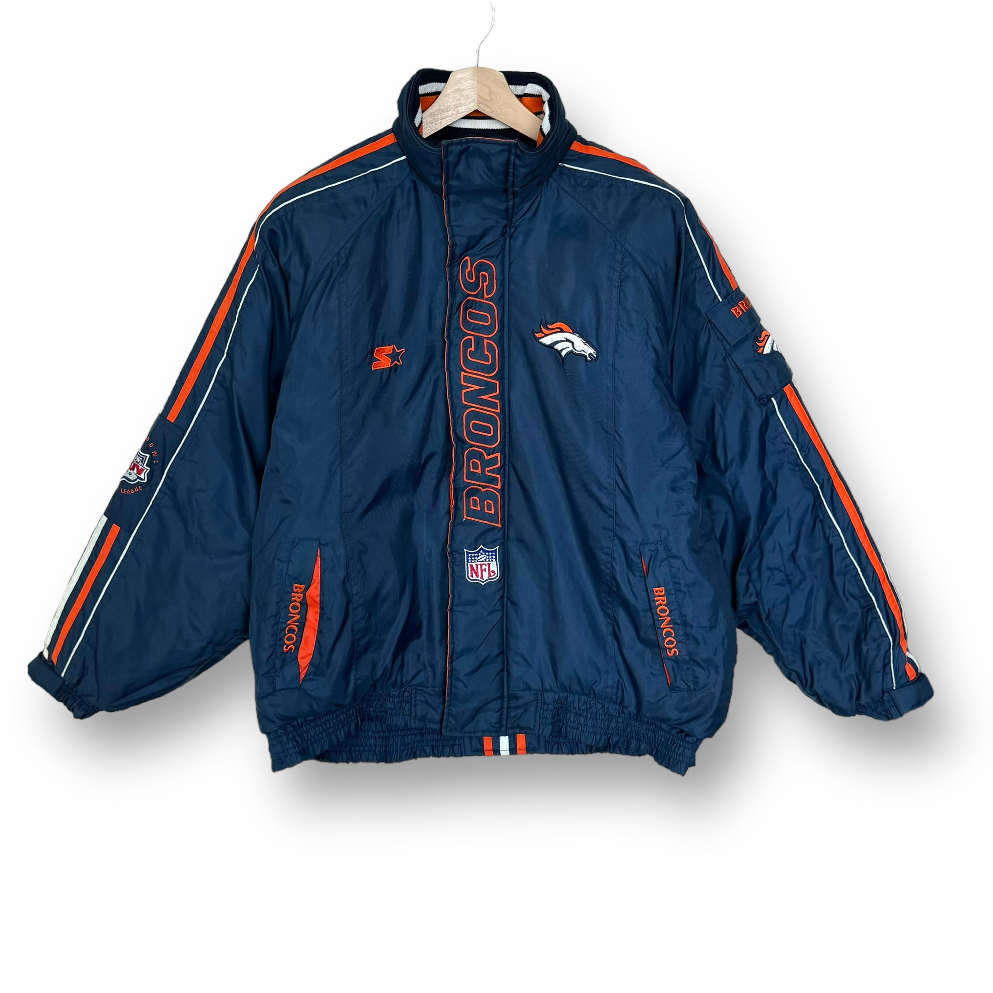Starter x ProLine Rare Vntg 2000 Denver Broncos Bomber Jacket Size L