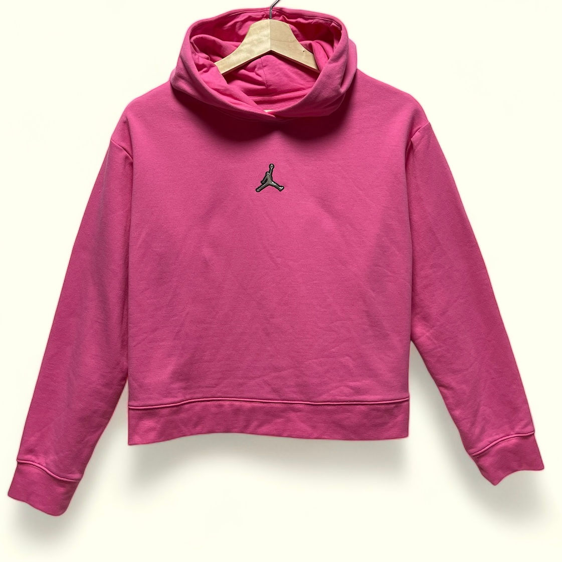 Jordan Pink Jumpman Mid Logo Croptop Hoodie For Women XL youth 