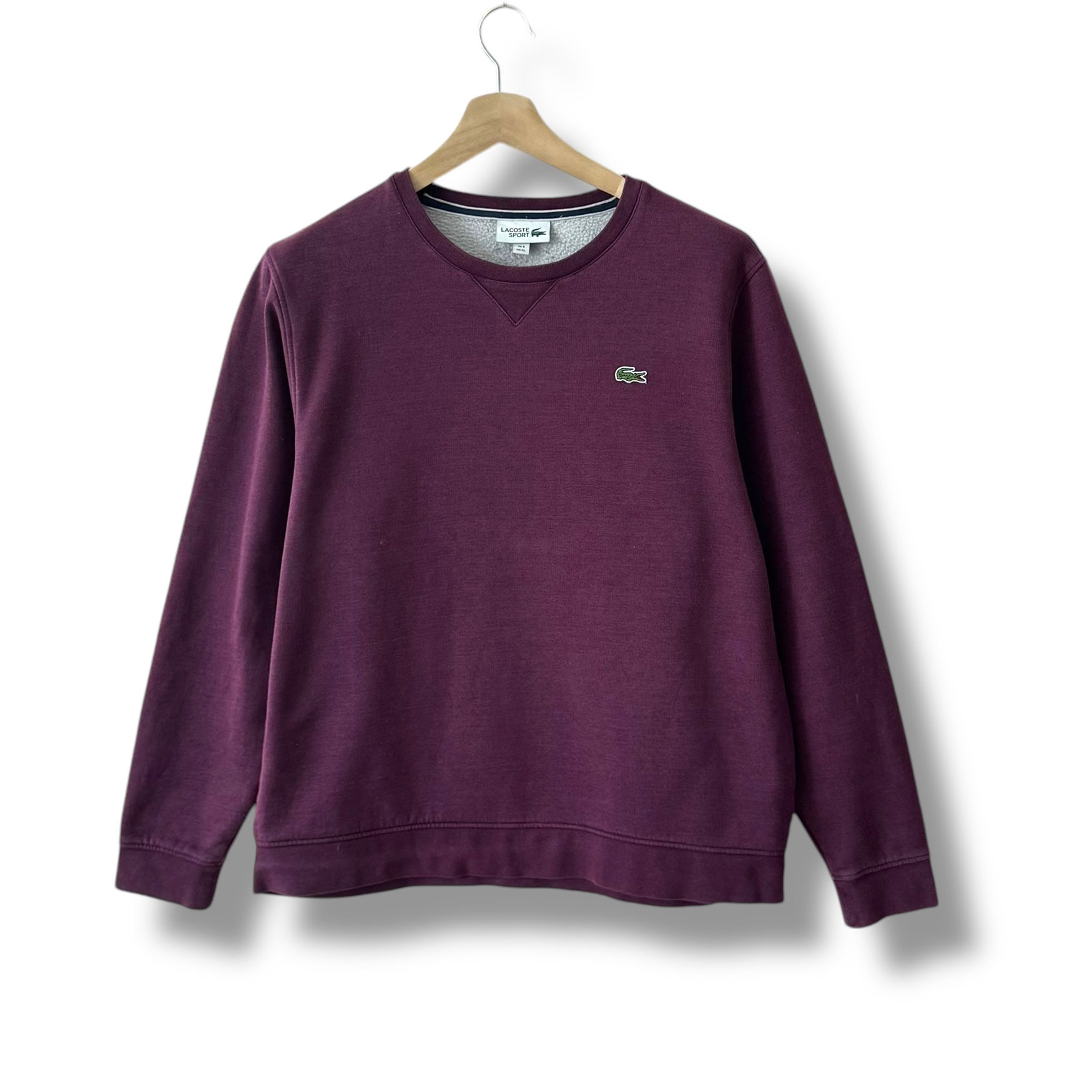 Lacoste Acid Maroon Crewneck Sweater Size 6 XL