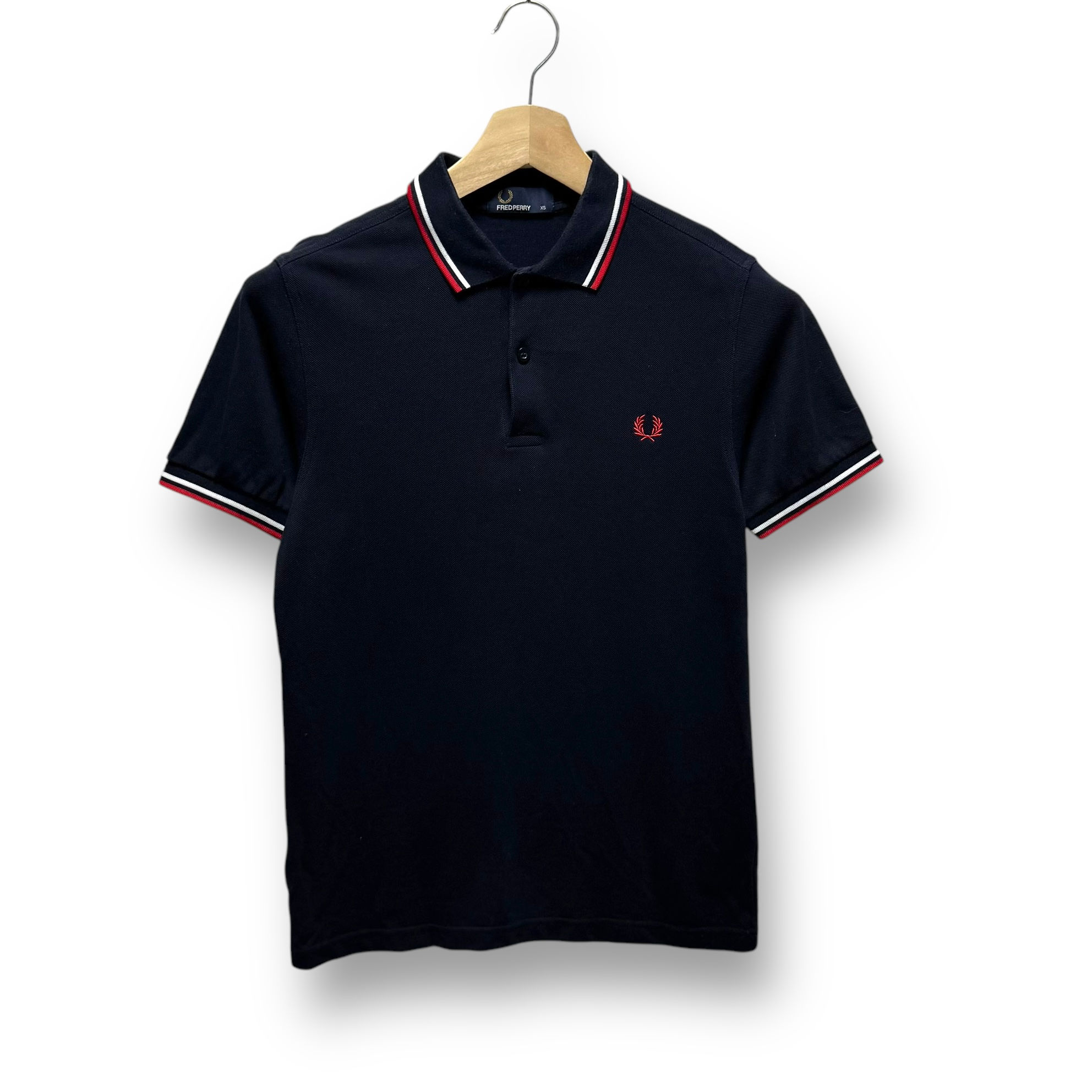 Fred Perry  Black Red Polo XS unisex