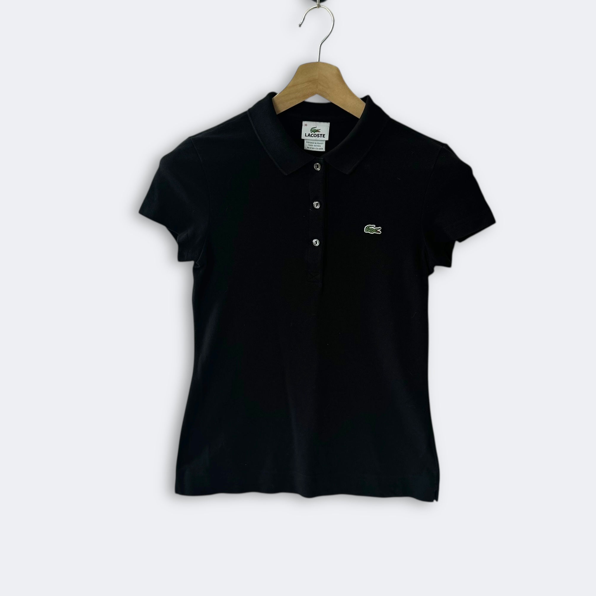 Lacoste Black Polo Size 36 XS Women
