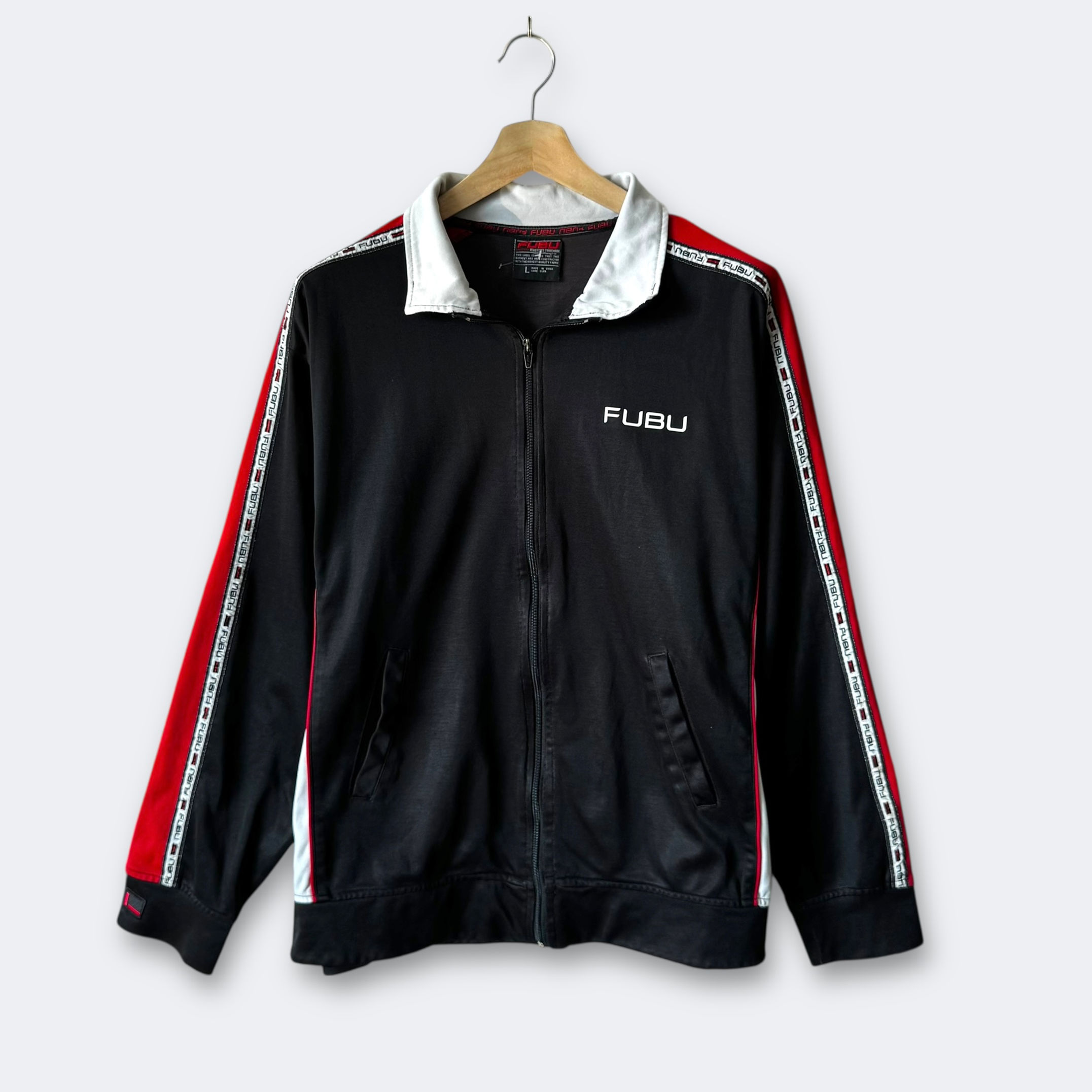 Vntg 90’s Fubu The Collection Track Suit Side Taped Size L