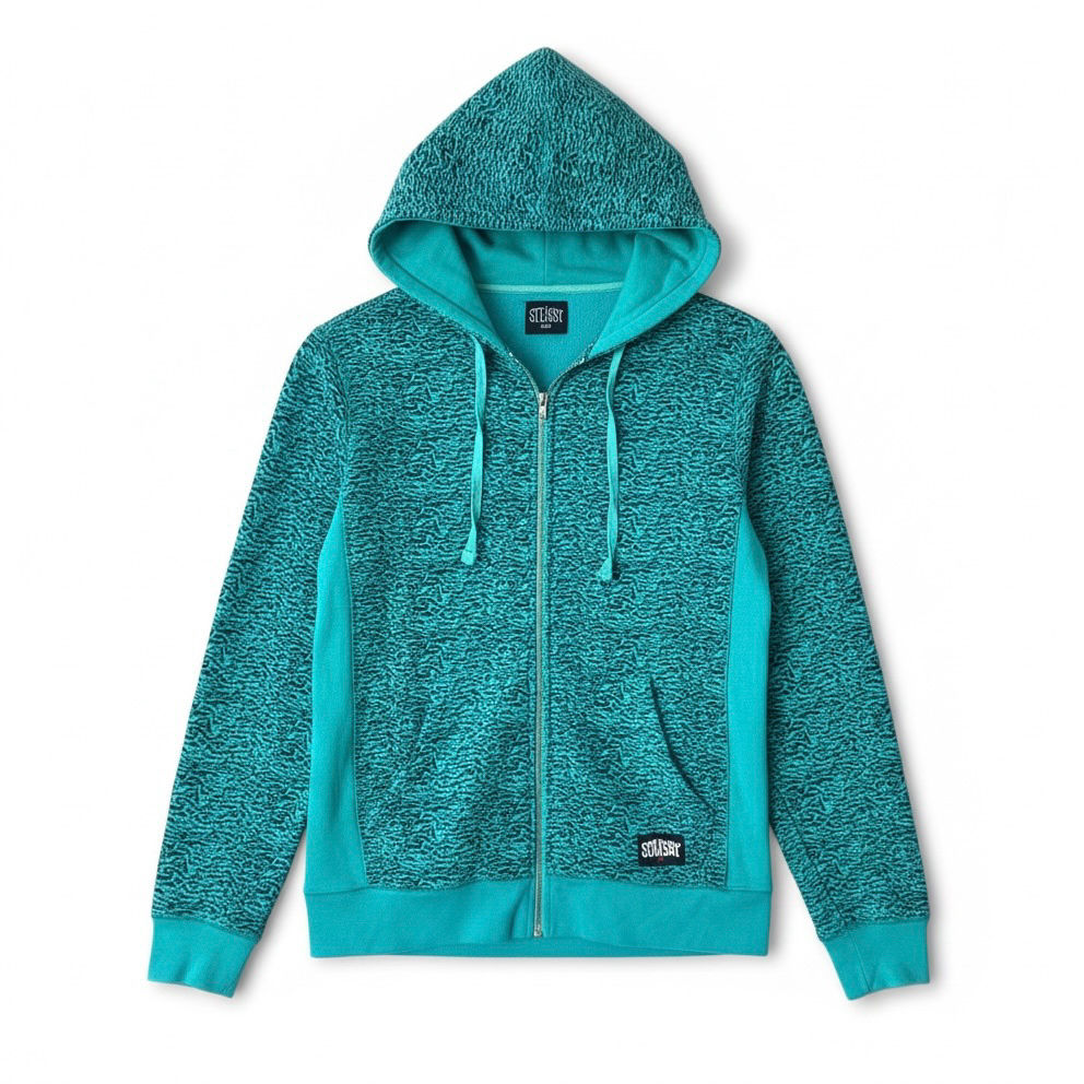 Stussy Zip Green Hoodie  Size S Unisex