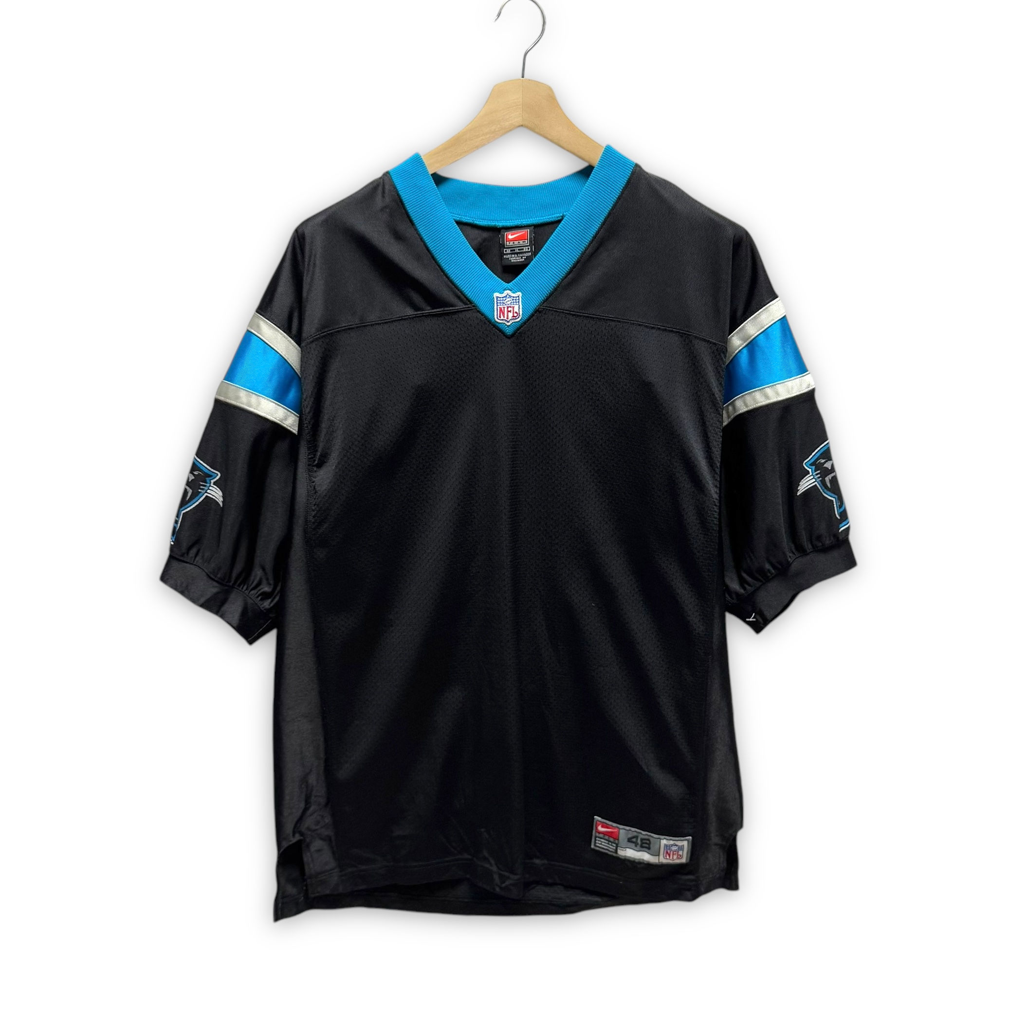 Vntg Nike x Carolina Panthers Blank Jersey Size 48 L