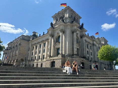 The Reichstag - historic legislative government building, seat of the German Bundestag (lower house).