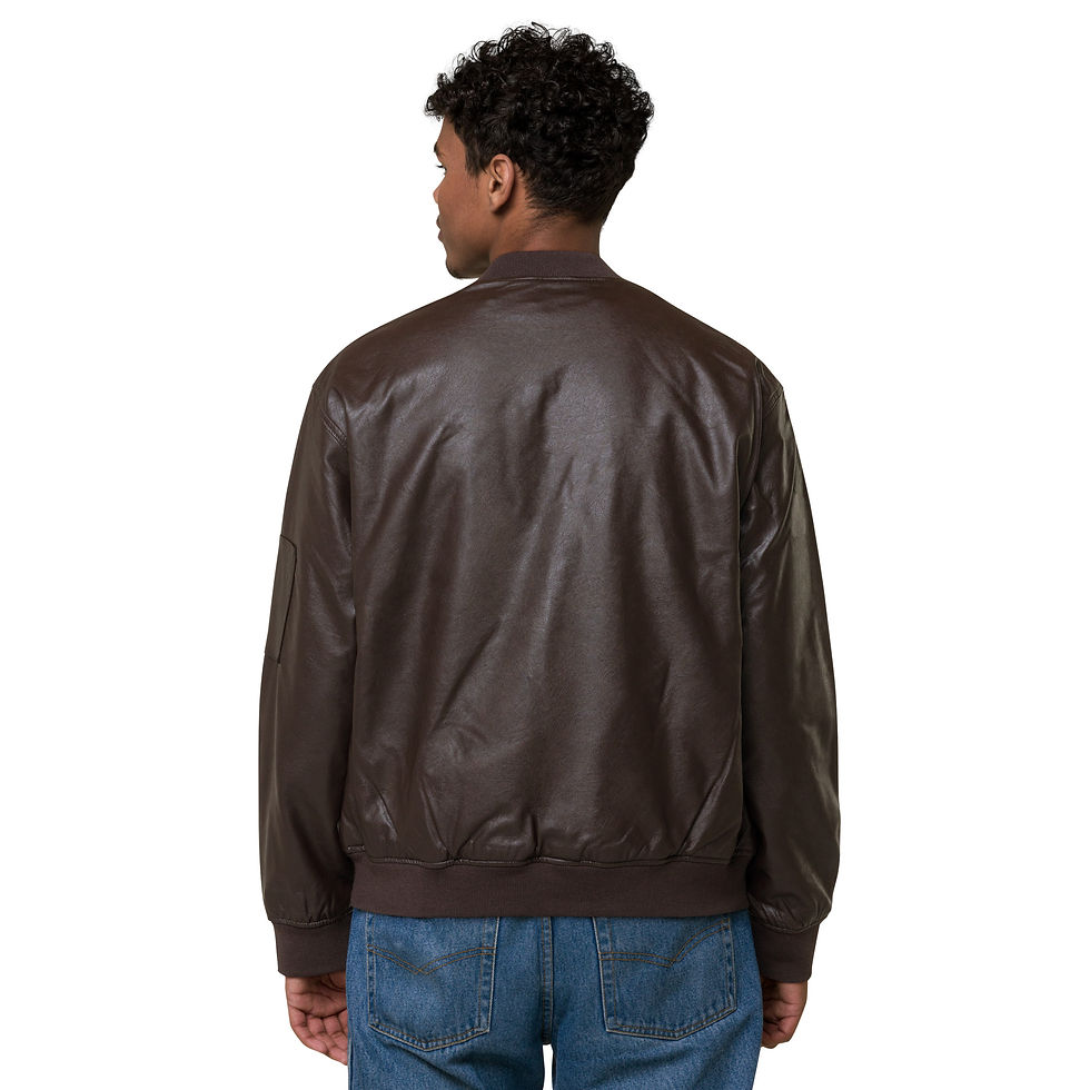 Thumbnail: UNISEXE Veste bomber en similicuir