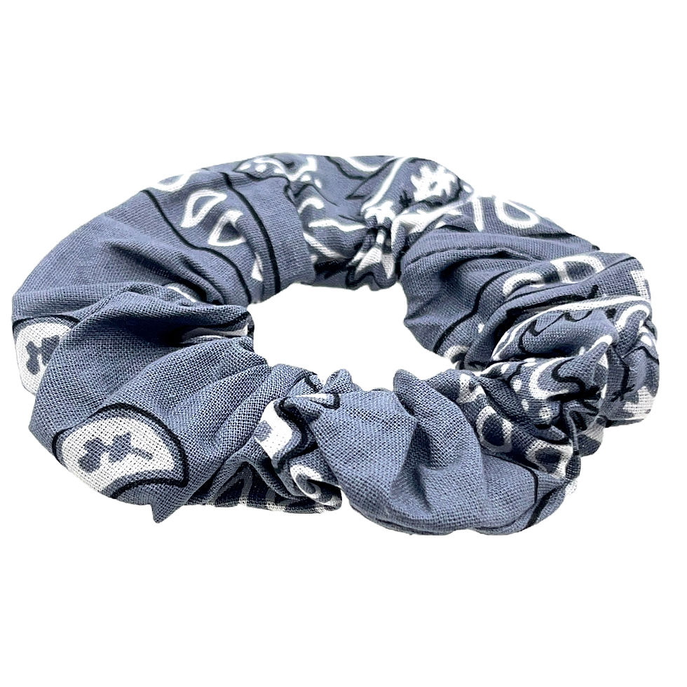 Miniaturbild: Figlia Scrunchie Paisley grigio