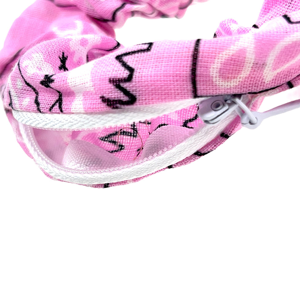 Miniaturbild: Figlia Scrunchie Paisley rosa