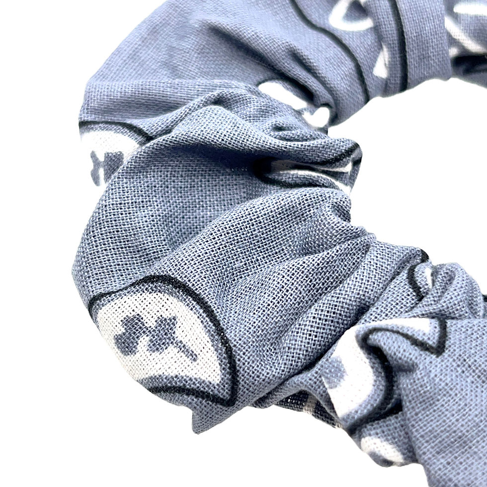 Miniaturbild: Figlia Scrunchie Paisley grigio