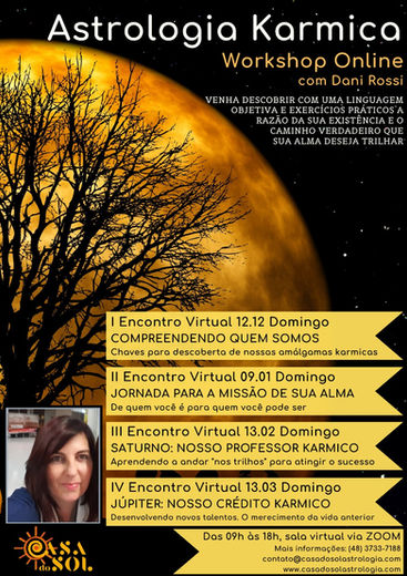 WORKSHOP ONLINE DE ASTROLOGIA KÁRMICA